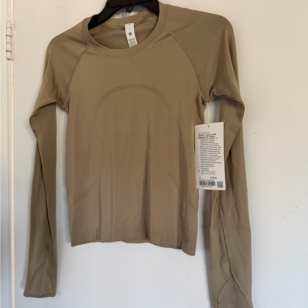 lululemon athletica Long Sleeve Top in Tan